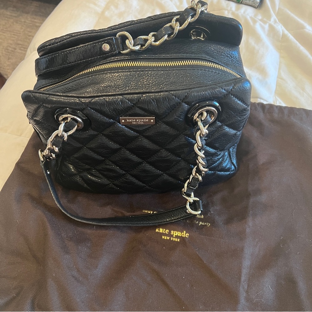 Kate Spade black quilted leather bag